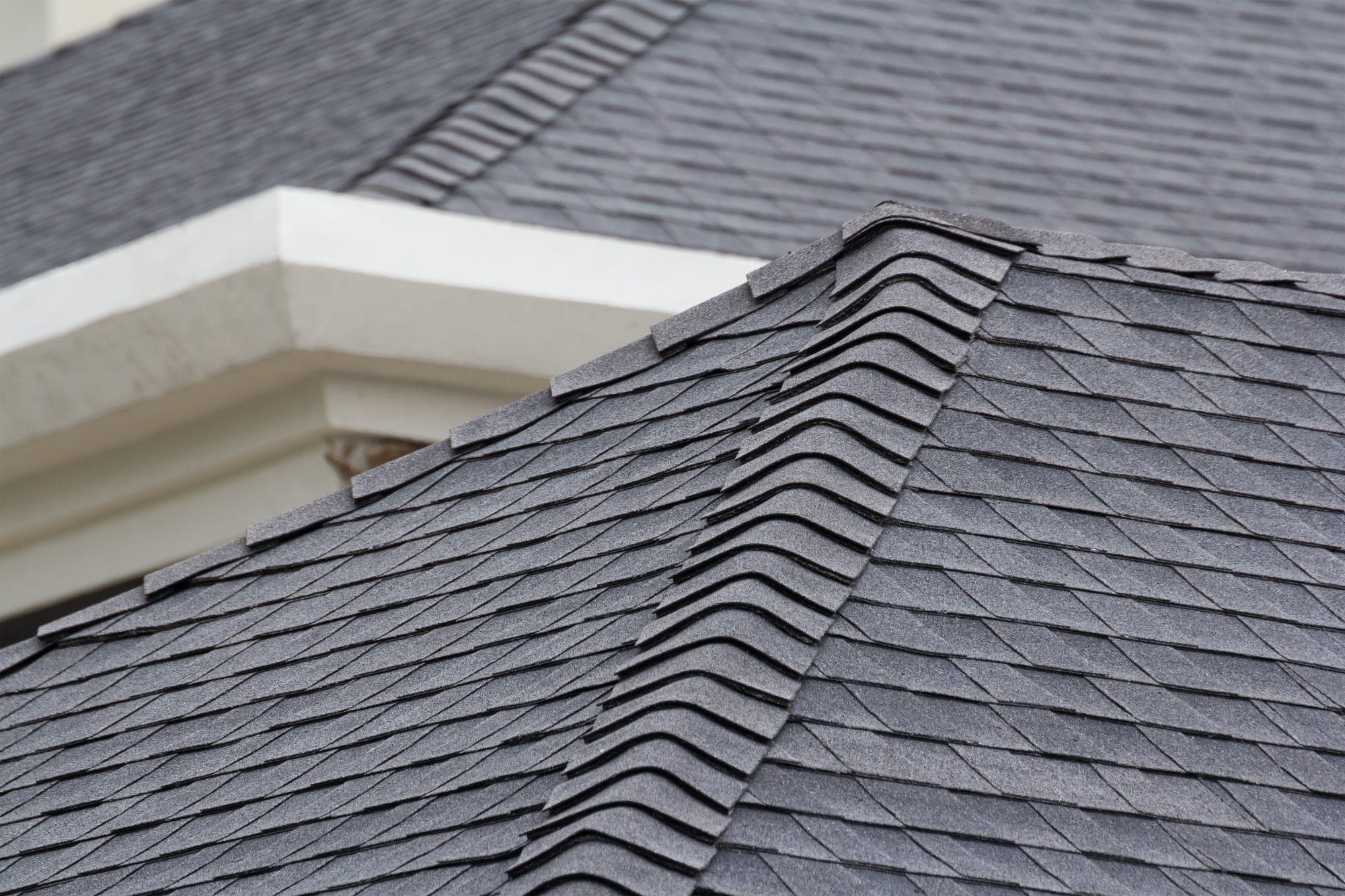 Roof condition photographed for a maintenance scope